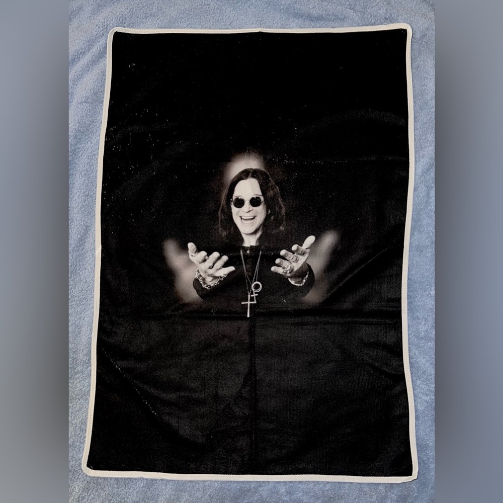 Ozzy Osbourne Handmade & Designed Single Sided Hand or Kitchen Towel